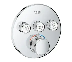 Grohe Grohtherm SmartControl - Thermostat-Duscharmatur, Unterputz, 3-Wege-Armatur, Chrom 