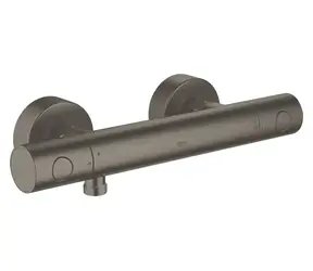 Grohe Grohtherm 1000 Cosmopolitan - Thermostat-Brausearmatur, gebürstetes Dunkelgraphit 