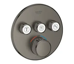 Grohe Grohtherm SmartControl - Thermostatische Duscharmatur mit 3 Ventilen, gebürstetes Graphite 