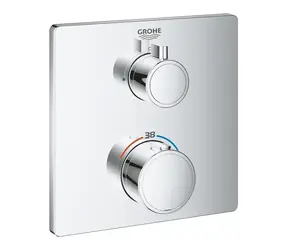 Grohe Grohtherm - Thermostat-Brausearmatur für Unterputzmontage, Chrom 