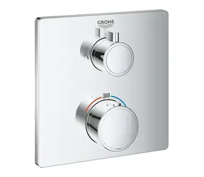 Grohe Grohtherm - Thermostat-Duscharmatur für 2 Geräte, Chrom 