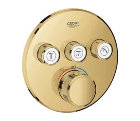 Grohe Grohtherm SmartControl - Thermostat-Duscharmatur mit 3 Ventilen, Farbe: Cool Sunrise 
