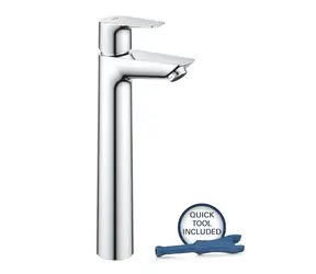 Grohe Start Edge - Waschtischarmatur mit Push-Open-Auslauf, verchromt 