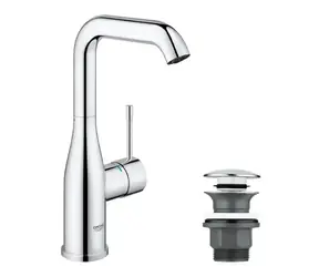 Grohe Essence Neu - Waschtischarmatur mit Push-Open-Auslauf, Chrom 