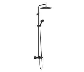 Hansgrohe Vernis Shape - Duschset Showerpipe 240 mit Badewannenthermostat | 2 Strahlarten | Mattschwarz