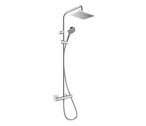 Hansgrohe Vernis Shape - Duschset 230 mit Thermostat, Grünchrom 