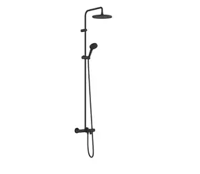 Hansgrohe Vernis Blend - Duschset Showerpipe 240 mit Badewannenthermostat | 2 Strahlarten | Mattschwarz