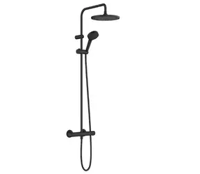 Hansgrohe Vernis Blend - Duschset Showerpipe 240 mit Thermostat | 2 Strahlarten | Mattschwarz