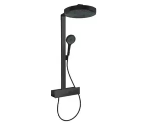 Hansgrohe Rainfinity - Duschset mit Thermostat | Durchmesser 36 cm | 3 Düsen, matt schwarz 