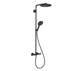 Hansgrohe Raindance Select S - Duschset mit Thermostat | 3 Strahlarten | Mattschwarz 