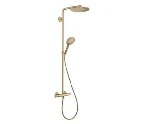 Hansgrohe Raindance Select S - Duschrohr mit Thermostat | 3 Strahlarten | gebürstetes Bronze 