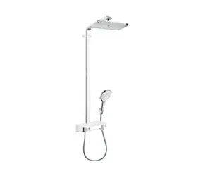Hansgrohe Raindance Select E - Showerpipe 360 Duschset mit ShowerTablet Select 300 Thermostat weiß/chrom 