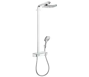 Hansgrohe Raindance Select E - Duschset Showerpipe 300 mit Thermostat | 2 Strahlarten | EcoSmart | 9 l/min | Chrom
