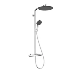 Hansgrohe Raindance Alive S Puro - Duschset mit Thermostat | 21 x 34 cm | 3 Strahlarten | EcoSmart | Chrom 