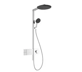 Hansgrohe Raindance Alive S - Duschset mit Thermostat | Durchmesser 30 cm | 3 Strahlarten | Chrom 
