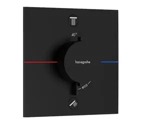 Hansgrohe ShowerSelect Comfort - Thermostatarmatur für Unterputzmontage | für 2 Armaturen | Mattschwarz 