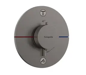 Hansgrohe ShowerSelect Comfort - Thermostatarmatur für Unterputzmontage | für 2 Armaturen | gebürstetes Schwarzchrom 