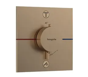 Hansgrohe ShowerSelect Comfort - Thermostatarmatur für Unterputzmontage | für 2 Armaturen | gebürstetes Bronze 