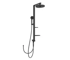 Ideal Standard ALU+ - Duschset ohne Armatur | Durchmesser 26 cm | 2 Düsen | seidenmatt schwarz 