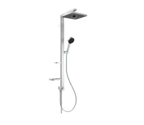 Ideal Standard CeraTwist ALU+ - Duschset ohne Armatur | 26 x 26 cm | 2 Düsen | Silber 