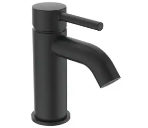 Ideal Standard CeraLine - Waschtischarmatur mit Ablaufgarnitur | schwarz 