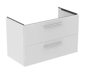 Ideal Standard i.Life B - Waschtischunterschrank 100 x 63 x 51 cm | 2 Schubladen | Mattweiß