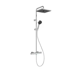 Ideal Standard Ceratherm T25+ - Duschset mit Thermostat | 26 x 26 cm | 2 Düsen | Chrom