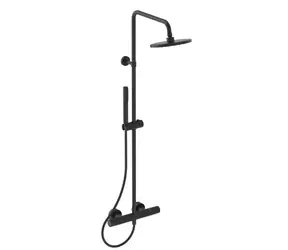 Ideal Standard CeraTherm - Duschset mit Thermostat | Durchmesser 20 cm | seidenmatt schwarz