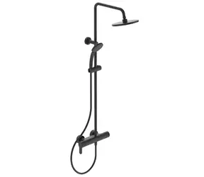 Ideal Standard Cerafine O - Duschset mit Mischbatterie | Durchmesser 20 cm | 1 Strahl | schwarz