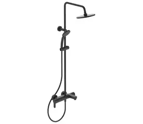 Ideal Standard Cerafine O - Duschset mit Badewannenarmatur | Durchmesser 20 cm | 1 Strahl | Schwarz