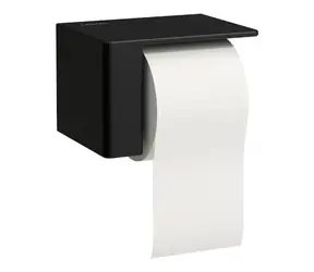 Laufen VAL - Toilettenpapierhalter mit Deckel | matt schwarz 