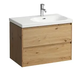Laufen Lani - Waschtischunterschrank | 74x45x52cm | 2 Schubladen | Eiche