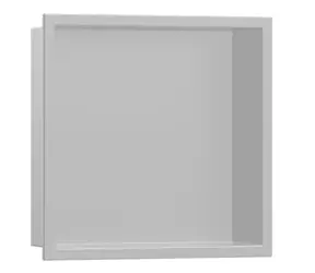 Hansgrohe XtraStoris Original - Wandnische mit Rahmen | 30 x 30 x 10 cm | Betongrau