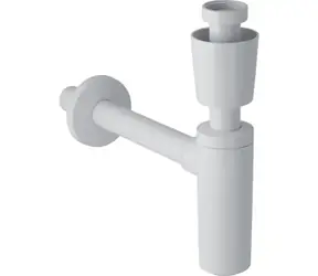 Geberit - Geruchsverschluss mit Trennwand für Waschbecken, horizontaler Abfluss, d 32 mm, G 1 1/4, Alpinweiß