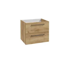 kielle - Waschbeckenunterschrank, 60x50x46 cm, 2 Schubladen, goldene Eiche