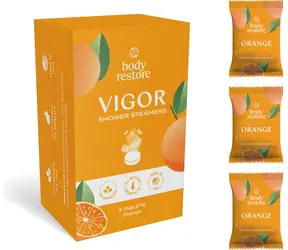 Body Restore Vigor Duschtabletten / Duschtabletten / Orangenduft / 3 Stück