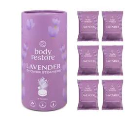 Body Restore Lavendel-Duschtabletten / Duschtabletten / Lavendelduft / 6 Stück
