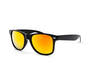 VeyRey Sonnenbrille Polarized Nerd schwarz mit roten Gläsern