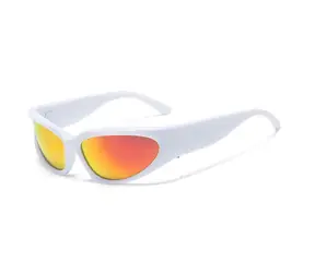 VeyRey Unisex Sport-Sonnenbrille Steampunk Gezrel weiß universal