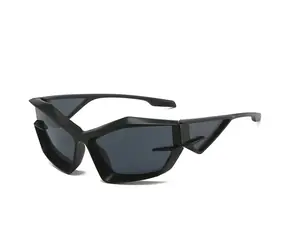 VeyRey Unisex Futuristische Sonnenbrille Calictor Schwarz Universal