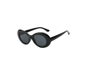VeyRey Ovale Sonnenbrille Cobain Schwarz