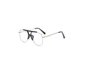 VeyRey Blaulichtfilterbrille, quadratisch, Asa, Silber