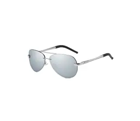 VeyRey Polarisierte Pilotensonnenbrille Laudin Silberne Gläser