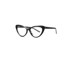 VeyRey Damen-Brille mit Blaulichtfilter, Cat-Eye-Design, Pernill, schwarz