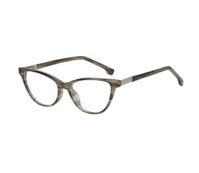VeyRey Damen-Brille im Cat-Eye-Stil mit Blaulichtfilter und klaren Micrail-Gläsern