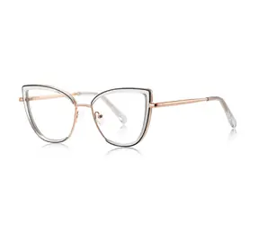 VeyRey Damen-Brille mit Blaulichtfilter und klaren Gläsern