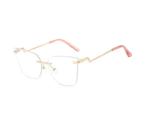 VeyRey Damen-Brille mit Blaulichtfilter und klaren Yapp-Gläsern