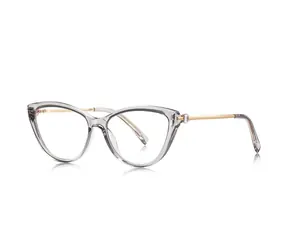 VeyRey Damen-Brille mit Blaulichtfilter, Overhunk-Gläsern, klare Gläser
