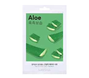 MISSHA Airy Fit Tuchmaske (Aloe) / Tuchmaske mit Aloe-vera-Extrakt / 19 g