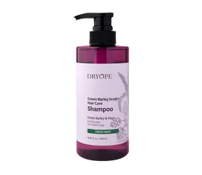 DRYOPE Green Barley Scalp + Hair Care Shampoo Fresh Mint 500ml / Shampoo gegen Haarausfall